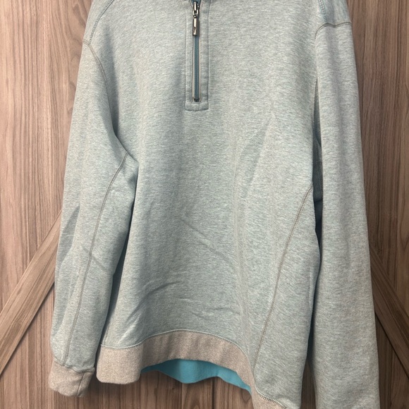 Tommy Bahama Aqua Quarter-Zip Pullover, reversible - Picture 3 of 4